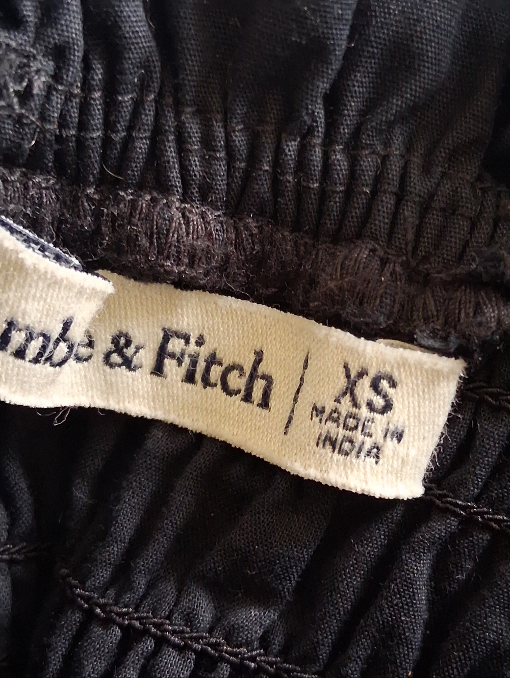 Abercrombie & Fitch Black Maxi Dress Cotton & Poly Mix - Picture 4 of 5